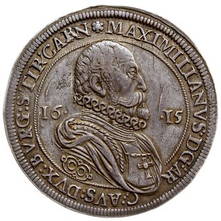 arcyksiąże Maksymilian 1590-1618, talar 1615, Hall, srebro 28.56 g, Dav. 3321, Voglh. 122/VIII, M.-T. 396