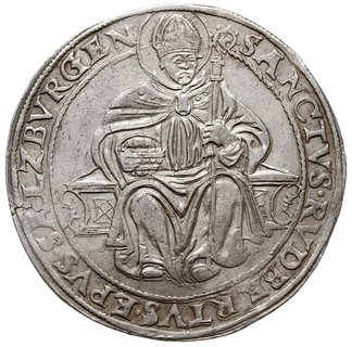 Jan Jakub Khuen von Belasi-Lichtenberg 1560-1586, talar 1564, srebro 28.53 g, Zöttl 610, Probszt 530, na rewersie rysa, ale bardzo ładny z blaskiem menniczym