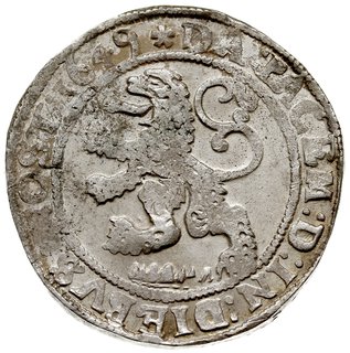 Zwolle, talar lewkowy (Leeuwendaalder) 1649, srebro 27.77 g, Delm. 866b, Verk. 172.4, Purmer Zw32, bardzo ładny