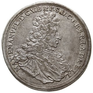 Maksymilian II Emanuel 1679-1726, talar 1694, Monachium, srebro 28.85 g, Dav. 6099, Hahn 199, bardzo ładny