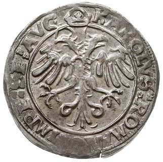 10 krajcarów (zehner) 1532, z tytulaturą Karola V, Beckenb. 1107, bardzo ładne