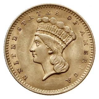 1 dolar 1857, Filadelfia, złoto 1.67 g, Fr. 94, 