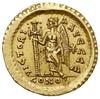 Leon I 457-473, solidus, Konstantynopol, Aw: Popiersie cesarza z włócznią i tarczą, D N LEO PERPET..