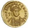 Zenon 476-491, solidus, Konstantynopol, Aw: Popiersie cesarza z włócznią i tarczą, D N ZENO PERP A..