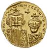 Konstans II 641-668 i Konstantyn IV 654-685, solidus 654-659, Konstantynopol, Aw: Popiersia cesarz..