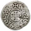 Anonimowy emitent w XI w., naśladownictwo denara karolingów z hrabstwa Poitou (Melle), Aw: Krzyż, ..