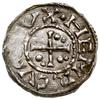 Henryk II 955-976 - 1. panowanie, denar 973-976, Ratyzbona, mincerz Aljan, Aw: Krzyż z kulkami w k..