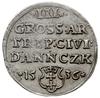 trojak 1536, Gdańsk, typ popiersia jak w roczniku 1535 - (szeroka głowa) - ale legenda SIGIS P .....