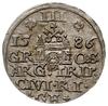 trojak 1586, Ryga, odmiana z małą głową króla, Iger R.86.d (R), Gerbaszewski 2