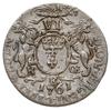 szóstak 1761, Gdańsk, Kahnt 730.a -szeroka korona w herbie Gdańska, patyna, bardzo ładny