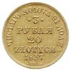 3 ruble = 20 złotych 1837, Petersburg, złoto 3.90 g, Plage 305, Bitkin 1078 (R)