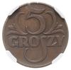 UWAGA FAŁSZERSTWO ! - 5 groszy 1934, Warszawa, Parchimowicz 103.f, moneta w pudełku NGC z certyfik..