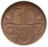 1 grosz 1930, Warszawa, Parchimowicz 101.e, moneta w pudełku NGC z certyfikatem MS65 RD, piękne, w..