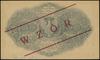 100 marek polskich 15.02.1919, obustronny nadruk WZÓR, seria B, numeracja 000000, znak wodny plast..