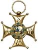 Krzyż Złoty Orderu Virtuti Militari IV klasa, 1831, wykonany z blachy złotej, pustej wewnątrz, 12...
