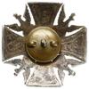 odznaka pamiątkowa Polska Liga Wojenna Walki Czynnej, dwuczęściowa, tombak srebrzony 48 x 48 mm, e..