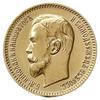 5 rubli 1910 ЭБ, Petersburg, złoto 4.29 g, Bitkin 36 (R), Kazakov 377, rzadki rocznik i piękny sta..