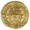 Maciej II 1608-1619, dukat 1618 KB, Krzemnica, złoto 3.44 g, Huszar 1083 (ale odmiana z Madonną si..