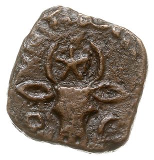 asprokastron (grosz), Aw: Głowa byka, Rw: Krzyż, w kątach kulki, ΛϹΠΡΟΚΛΡ, MBR 576, Kop. 3740 (R7), miedź 1.58 g, bardzo rzadki, pięknie zachowany jak na ten typ monety