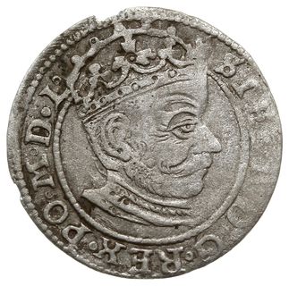 grosz 1581, Ryga, rzadki typ monety - na rewersie herby Rzeczpospolitej i pełna data poniżej, Gerbaszewski 2.2, Tyszk. 8, rzadki