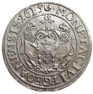 ort 1615, Gdańsk, duża głowa króla, kropka za ła