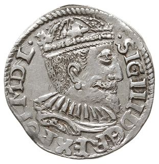 trojak 1595, Bydgoszcz, odmiana z literami F-S na dole pomiędzy tarczami herbowymi, Iger B.95.9.b, ładny