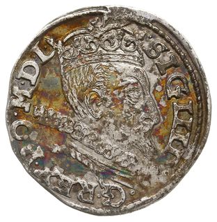 trojak 1601, Wschowa, litera F przy Pogoni, Iger W.01.2.a (R3), wielobarwna patyna, rzadki typ monety