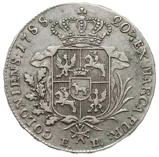 półtalar 1788 EB, Warszawa, dłuższe gałązki palm