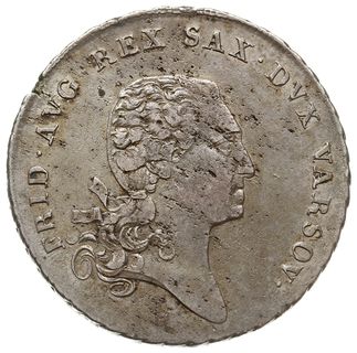 talar 1811, Warszawa, srebro 22.71 g, Plage 114, Dav. 247, mennicze wady na powierzchni monety, patyna