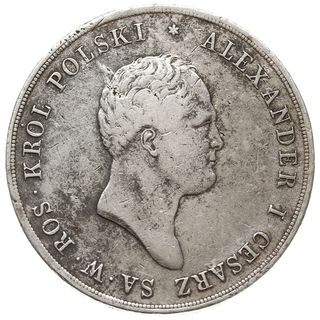 10 złotych 1820, Warszawa, srebro 30.89 g, Plage 23, Bitkin 819 (R), Berezowski 25 zł, moneta z bardzo licznymi śladami po ogniu, ale rzadkie