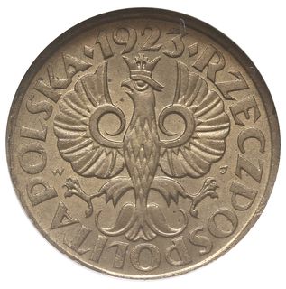 5 groszy 1923, Warszawa, Parchimowicz 103.a, moneta w pudełku NGC z notą MS63, piękne