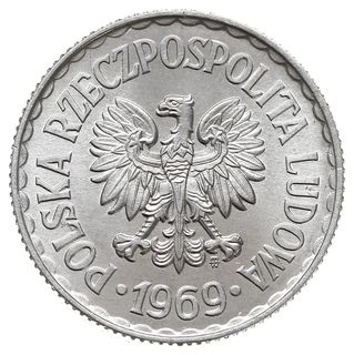 1 złoty 1969, Warszawa, Parchimowicz 213.f, aluminium, wyśmienity