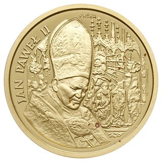 100.000 złotych 1991, Warszawa, PRÓBA Jan Paweł II, złoto 15.42 g, Parchimowicz P.623, moneta w etui, wybito tylko 400 sztuk, bardzo rzadkie i piękne