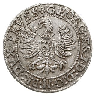 grosz 1596, Królewiec, Bahrf. 1308, Neumann 58, rzadki i bardzo ładnie zachowany