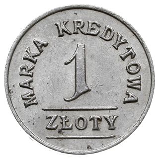 1 złoty Spółdzielni 8 Pułku Ułanów Księcia Józefa Poniatowskiego, aluminium, Bartoszewicki 107.5 (R5a), bardzo ładne