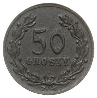 50 groszy Kasyna Podoficerskiego 4 Dywizjonu Pancernego, cynk, Bartoszewicki 163.4 (R6a), ładnie zachowane