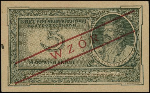 5 marek polskich 17.05.1919, seria IU, numeracja