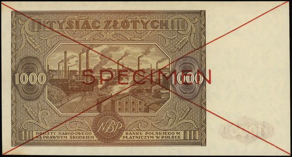 1.000 złotych 15.01.1946, czerwone dwukrotne prz
