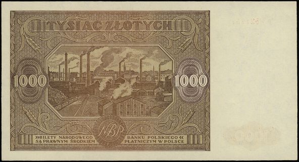1.000 złotych 15.01.1946, seria P, numeracja 852