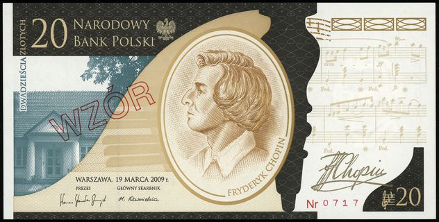 20 złotych, 19.03.2009, Fryderyk Chopin - 200. r