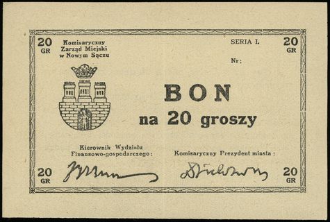 Nowy Sącz, zestaw bonów: Komisaryczny Zarząd Mie
