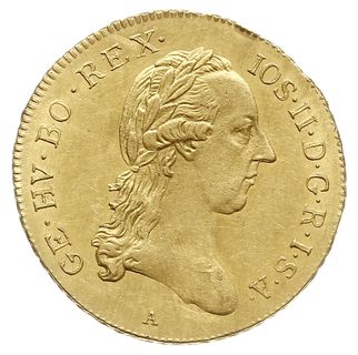 dukat 1787 A, Wiedeń, Fr. 439, Her. 29, złoto 3.50 g, małe uderzenie na rancie i minimalne ślady przetarcia, ładnie zachowany