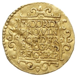 Utrecht, dukat 1631 / 20, przebita data na stemplu z 1620 na 1631, Purmer Ut24, Delm. 963 (R3) - ale nie notuje takiej przebitej daty, złoto 3.45 g, ładnie zachowany i rzadki