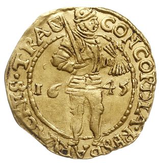 Utrecht, dukat 1645, Purmer Ut24, Delm. 963, złoto 3.46 g