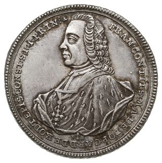 talar 1761, Augsburg, Aw: Popiersie biskupa w lewo, Forster 408, Dav. 2190, srebro 28.06 g, patyna, bardzo ładnie zachowany