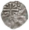 denar, Aw: Krzyż z klinami w kątach, Rw: Litera A, Dbg 466, srebro 0.74 g, gięty