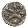 Goleniów, denar XV w., Aw: Dwa półksiężyce, woko