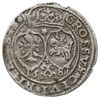 grosz 1581, Ryga, rzadki typ monety - na rewersie herby Rzeczpospolitej i pełna data poniżej, Gerb..
