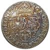 szóstak 1599, Malbork, rzadsza odmiana z dużą głową króla, różnobarwna patyna, bardzo ładne