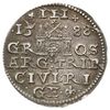 trojak 1588, Ryga, odmiana z większą głową króla, Iger R.88.2.a(R1), Gerbaszewski 15, rewers monet..
